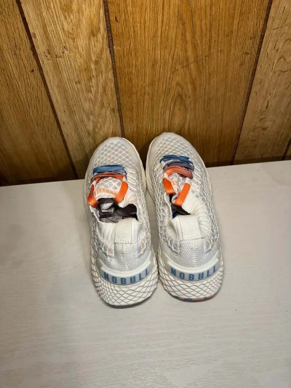 NOBULL Women's White Peach Allday Knit Running Cross-Training Shoes Size 7.5